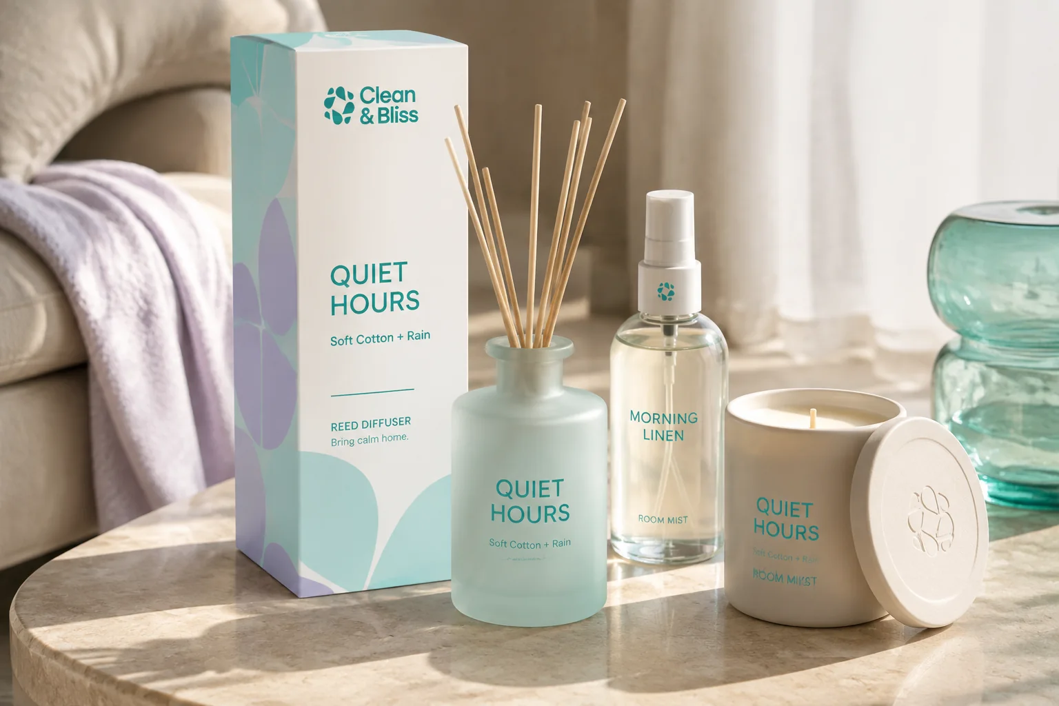 Clean and Bliss visual identity system